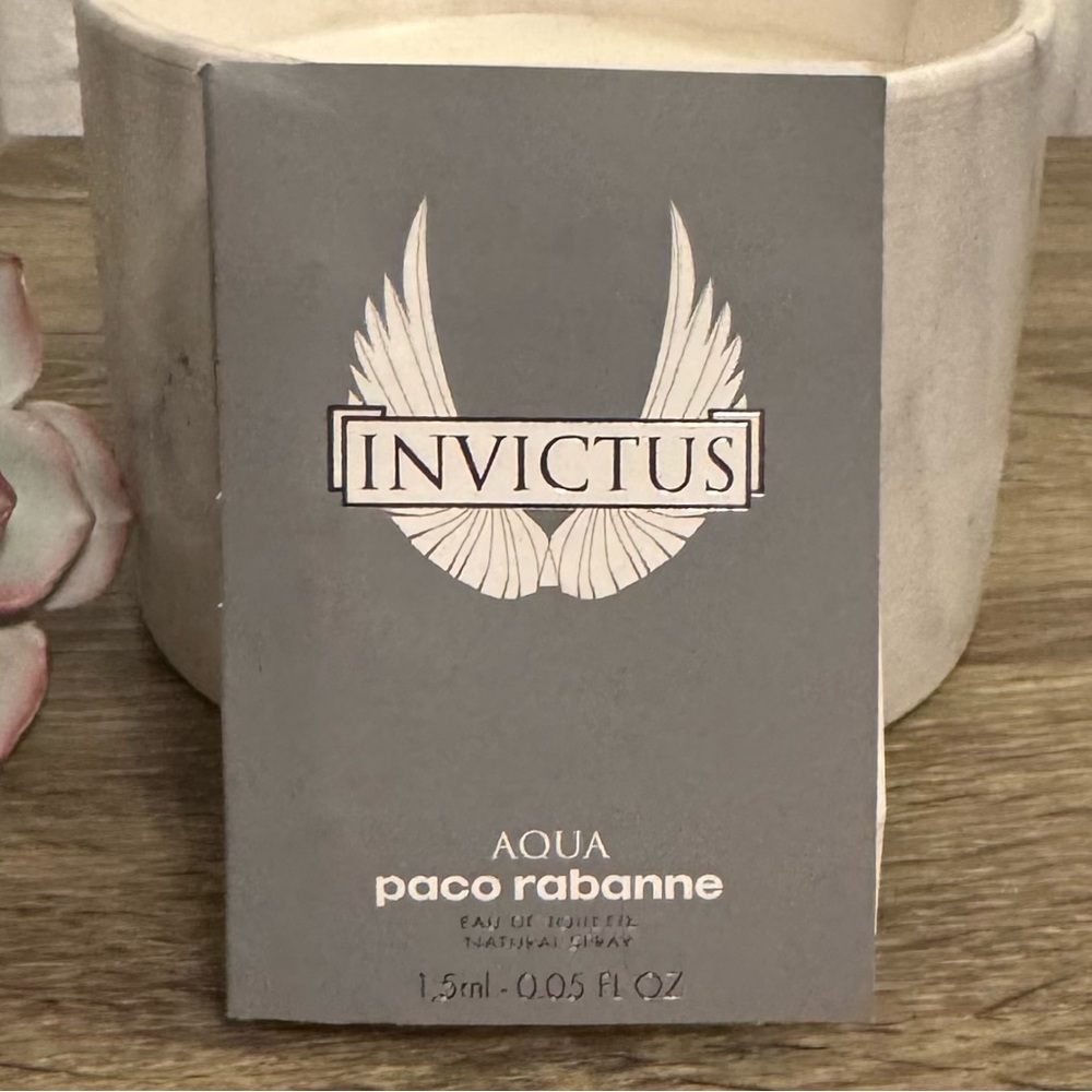 NEW Paco Rabanne Invictus Aqua EDT Sample Fragrance Spray 1.5ml/0.05oz